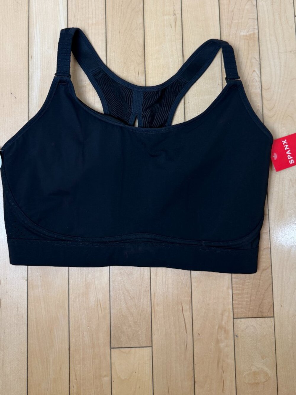 Spanx High Impact Sports Bra Size 36DDD Black New NWT